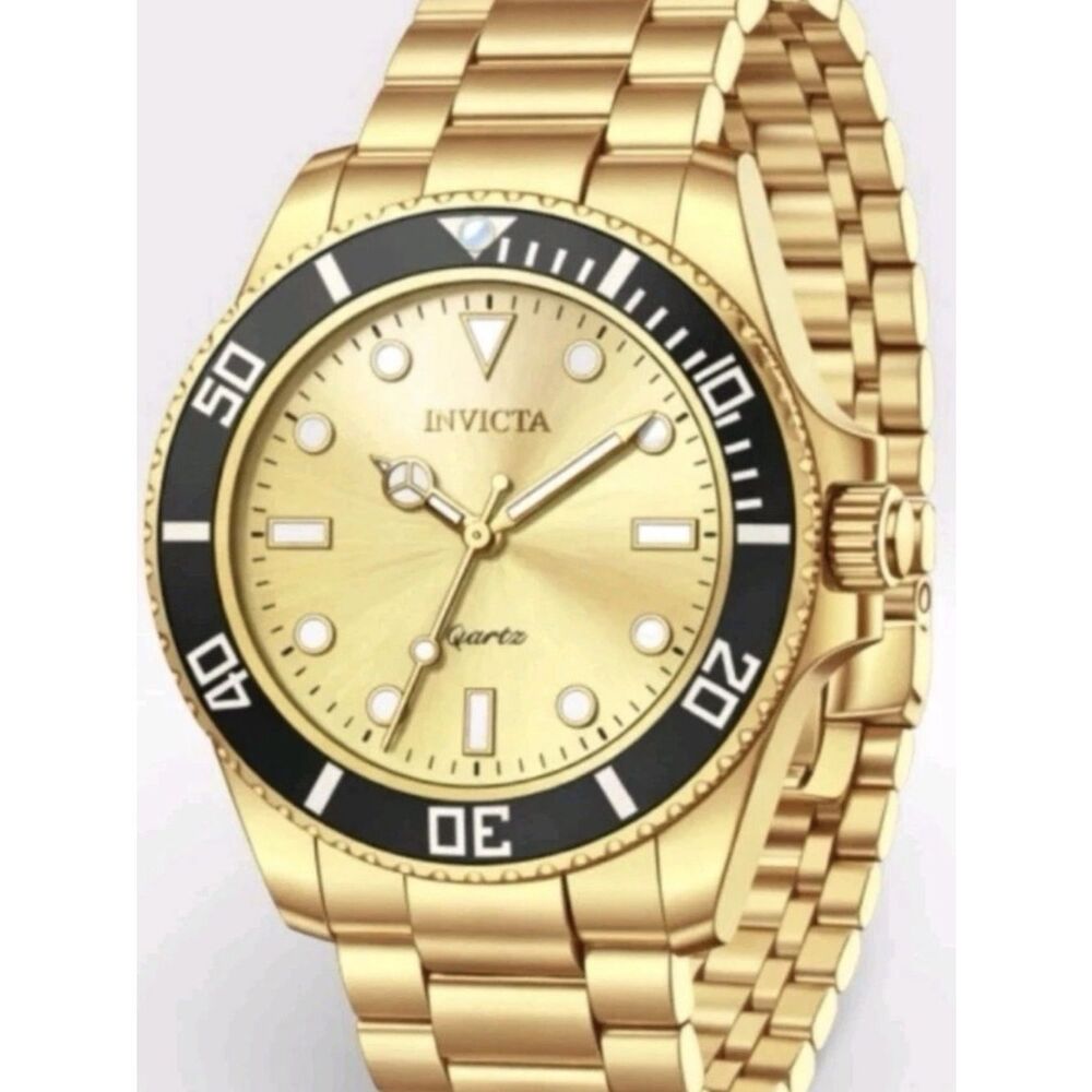 Invicta Diver Men’s Watch 42mm Gold Tone Quartz 69396